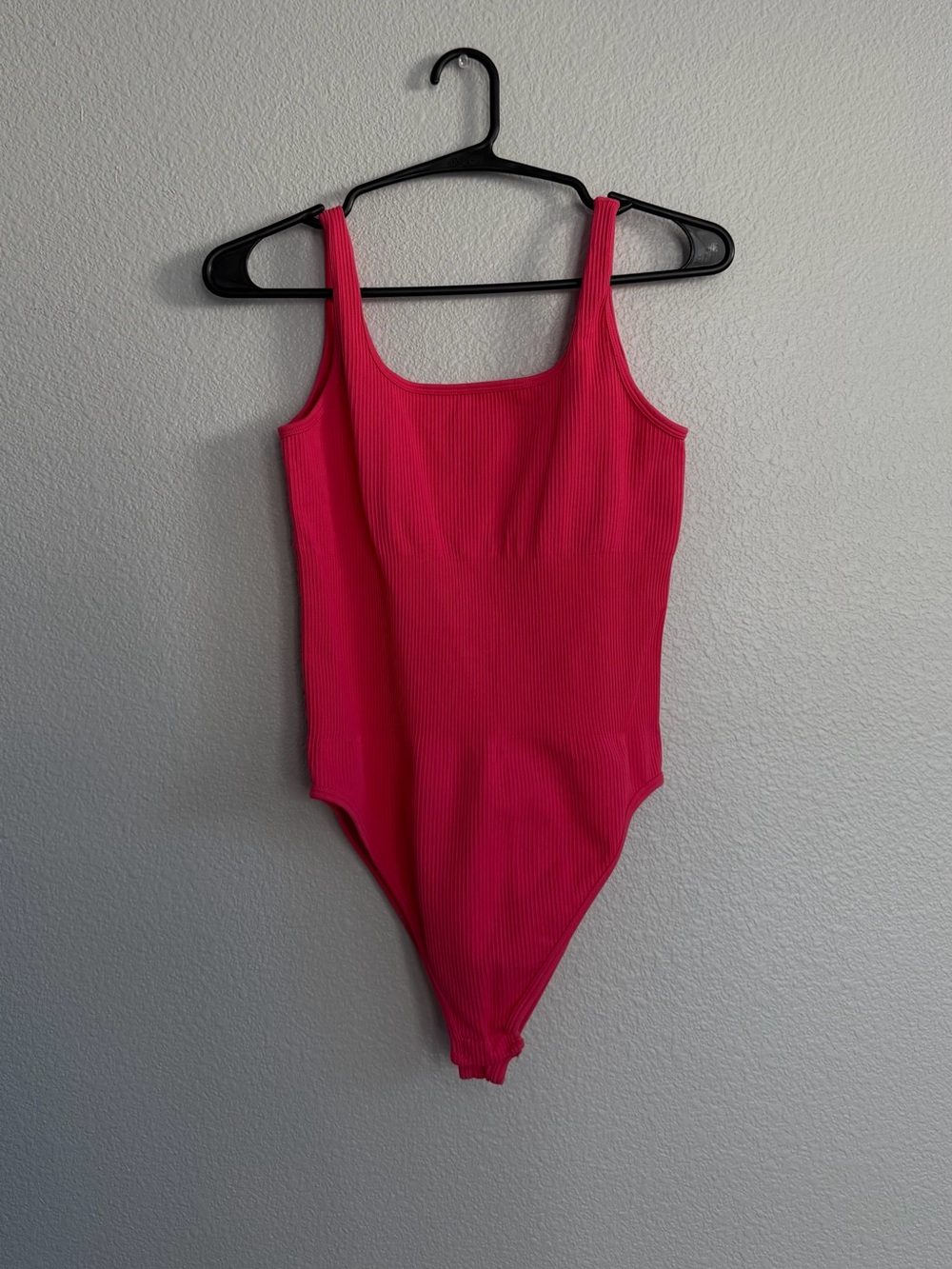 Ribbed Bodysuit - Hot Pink